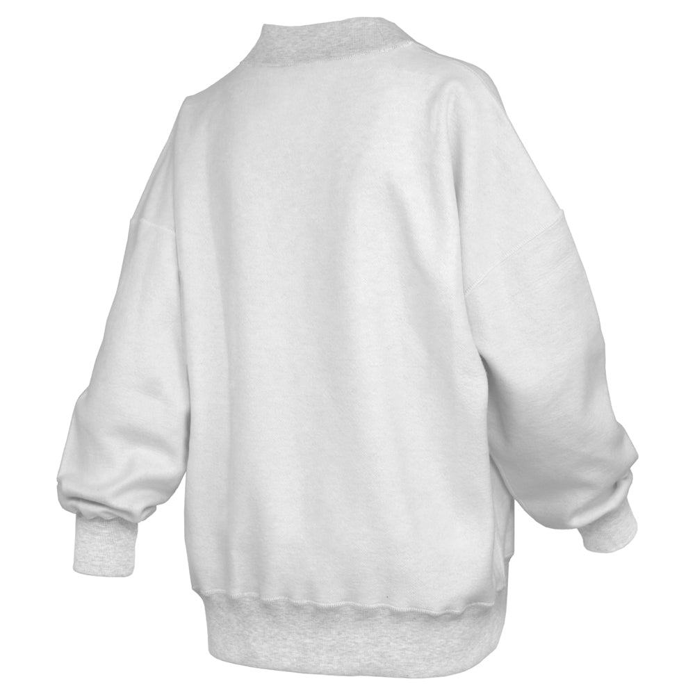 Clemson Women's Pressbox Bingo Reversible Mock Neck Sweatshirt - LT GREY