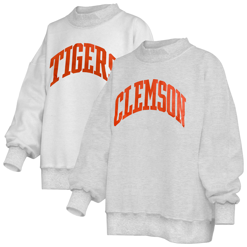 Clemson Women's Pressbox Bingo Reversible Mock Neck Sweatshirt