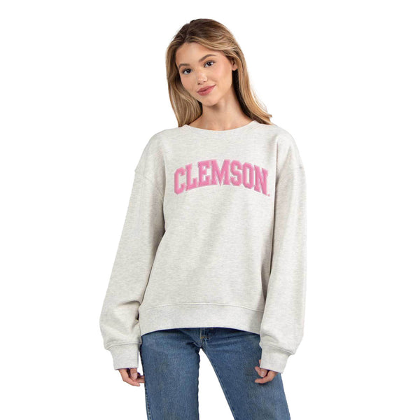 Clemson Women's Puff Old School Crew