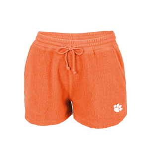 Clemson Women's Reverse Fleece Out Short - ORANGE