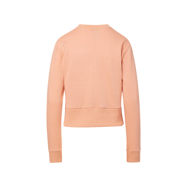 Clemson Women's Romi Ribbed Crew - LT ORANGE