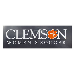 Clemson Women's Soccer Decal - WHITE