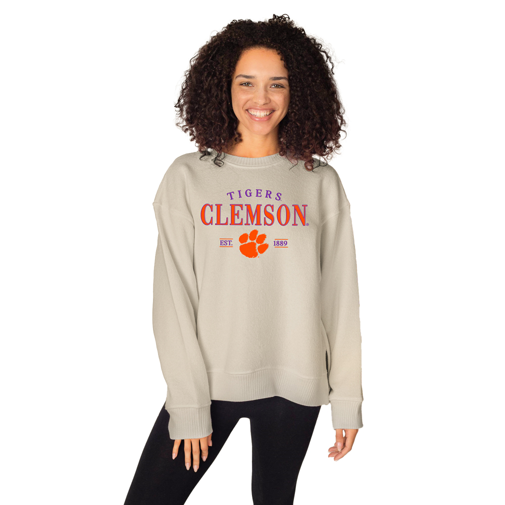 Clemson Women’s Sunset Pullover - LT GREY