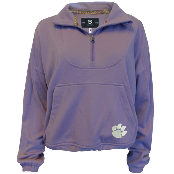Clemson Women's Vintage Pocket Quarter Zip