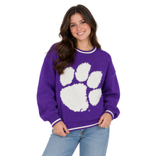 Clemson Women's Wicks Woven Sweater - PURPLE