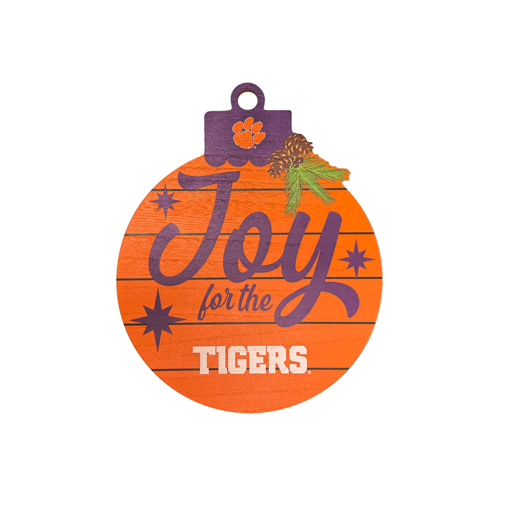 Clemson Wooden Joy Ornament