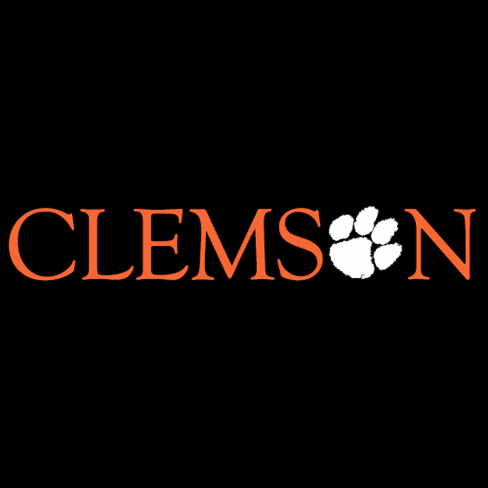 Clemson Wordmark Decal - ORANGE