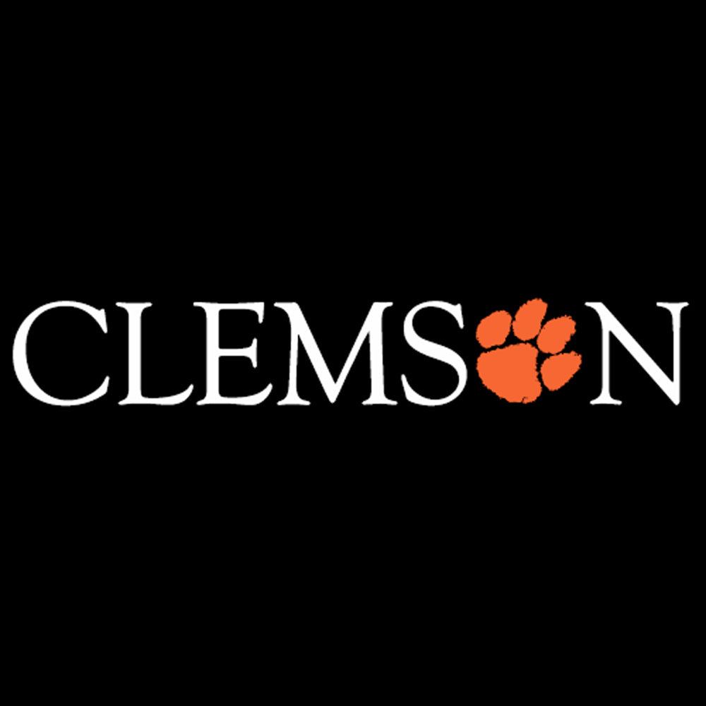 Clemson Wordmark Die Cut Decal - WHITE