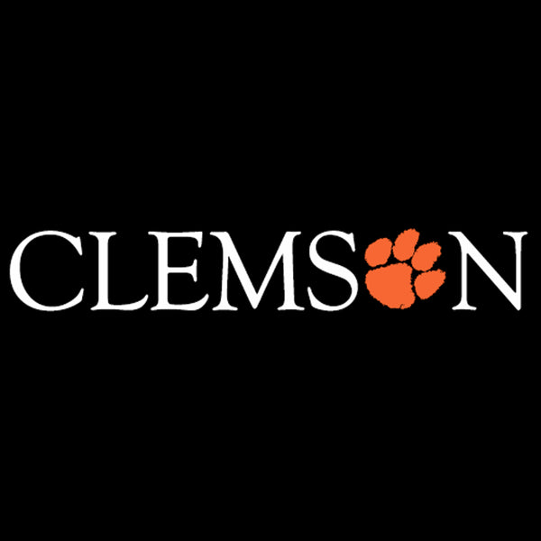 Clemson Wordmark Die Cut Decal - WHITE