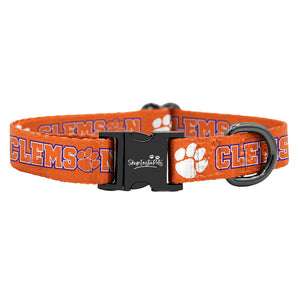 Clemson Wordmark Dog Collar