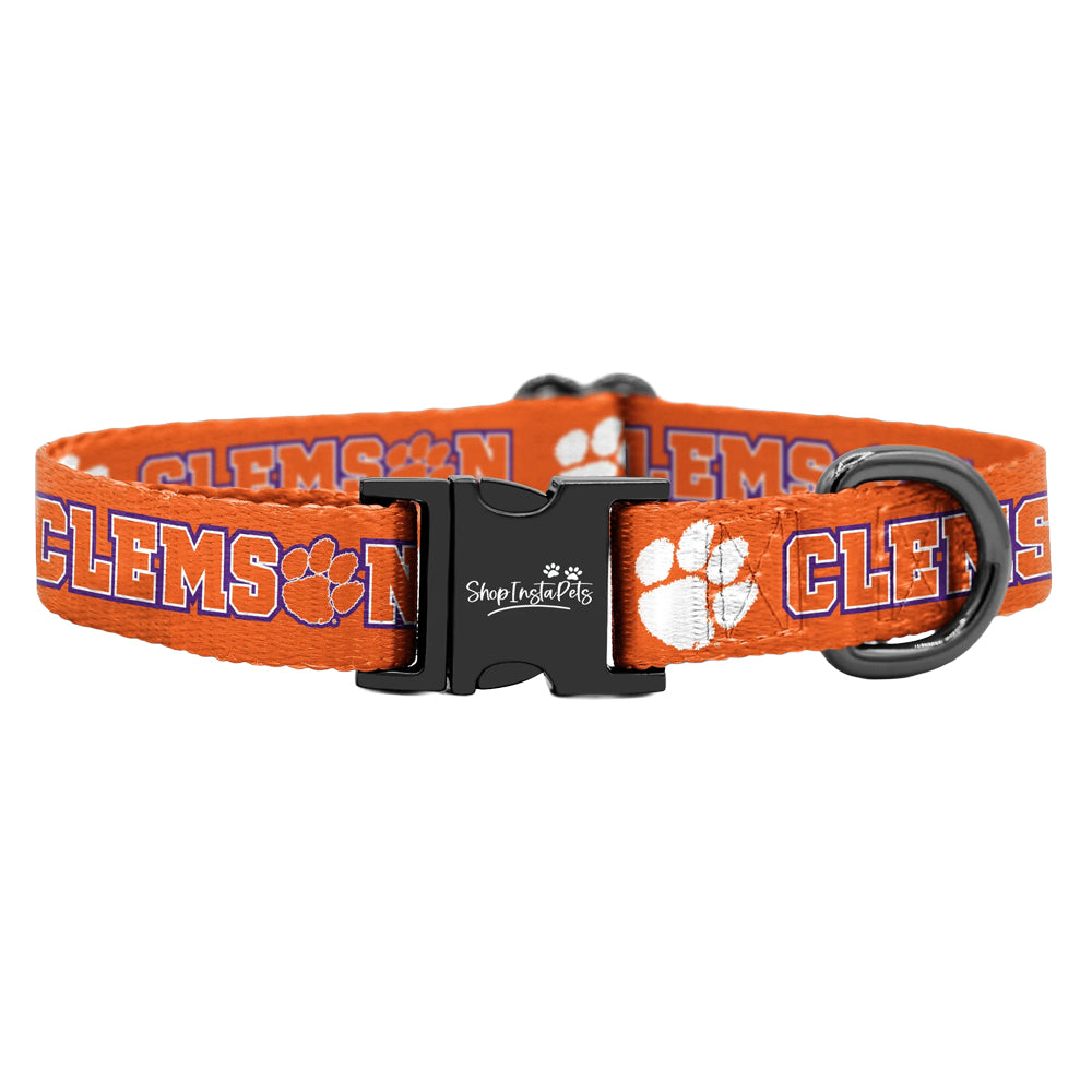 Clemson Wordmark Dog Collar