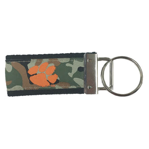 Clemson Woven Paw Key Loop - CAMO