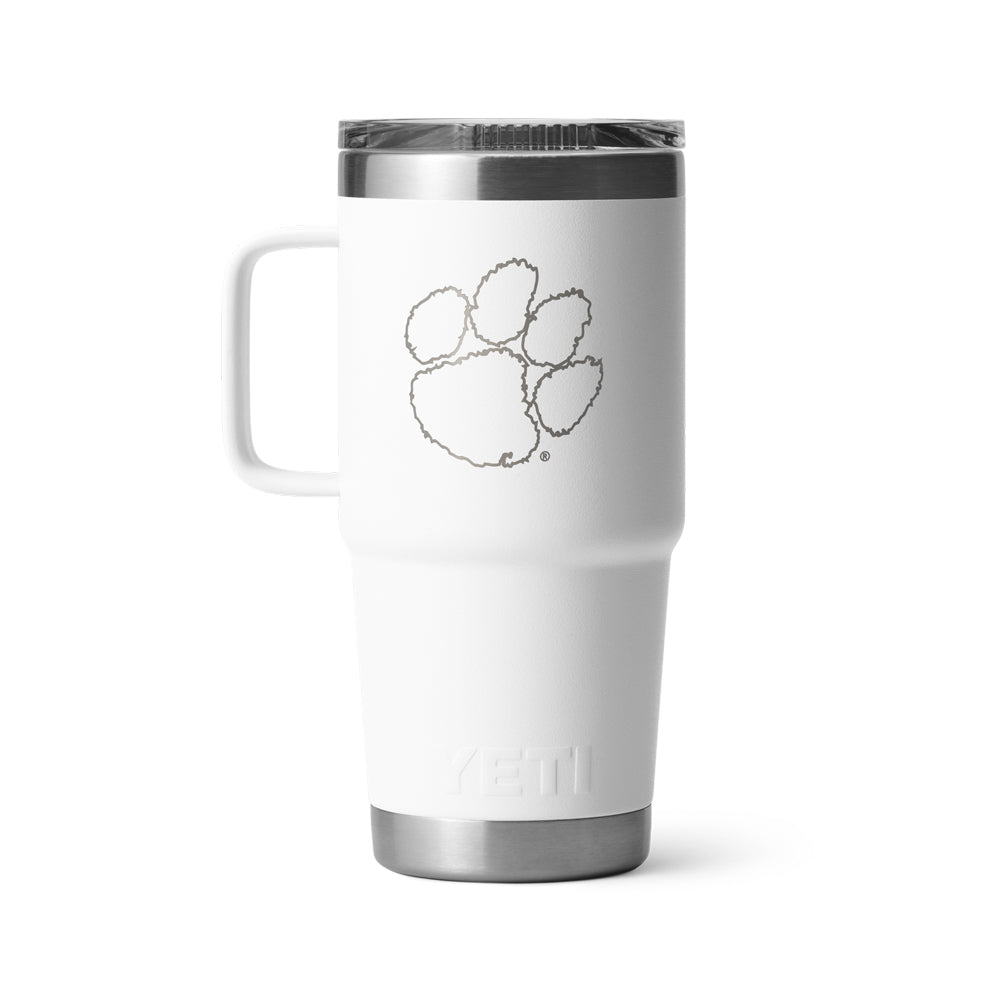 Clemson Yeti 20oz Travel Mug - WHITE