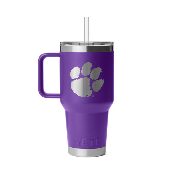 Clemson Yeti 35oz Team Color Rambler Straw Mug - PURPLE