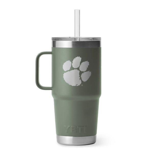 Clemson Yeti Rambler Straw Mug - OLIVE GREEN