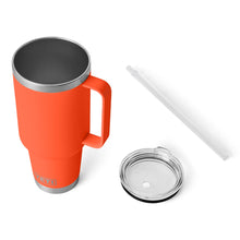 Clemson Yeti Rambler Straw Mug - PAPAYA
