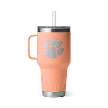 Clemson Yeti Rambler Straw Mug - LT ORANGE