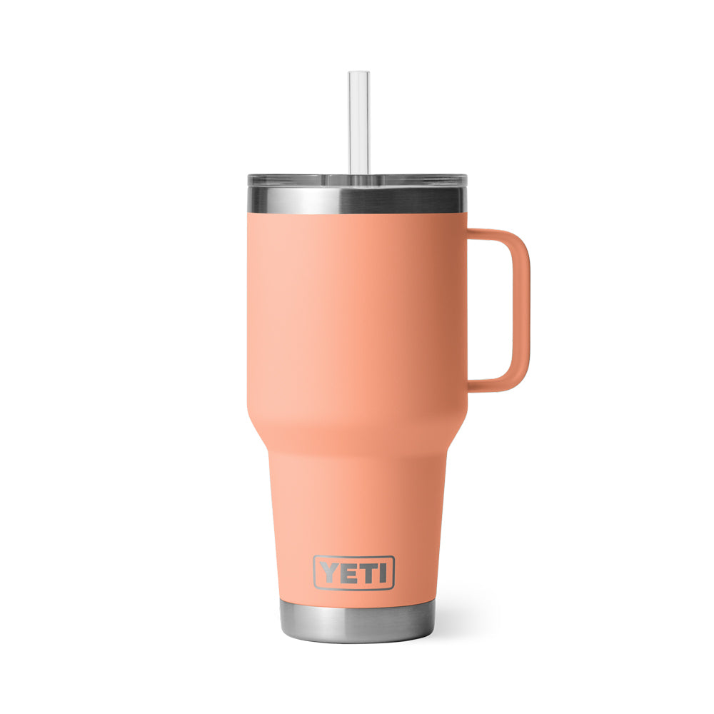 Clemson Yeti Rambler Straw Mug - LT ORANGE