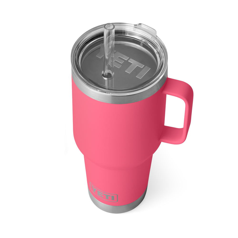 Clemson Yeti Rambler Straw Mug - PINK