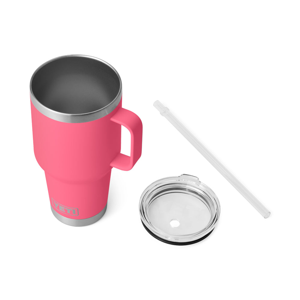 Clemson Yeti Rambler Straw Mug - PINK