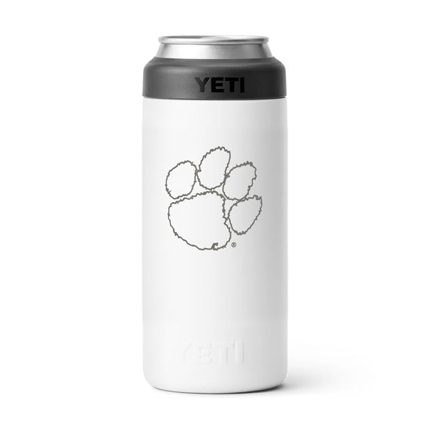 Clemson Yeti Slim Colster - WHITE