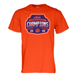 Clemson Youth 2026 ACC Champions Gymnastics Locker Room Tee - ORANGE