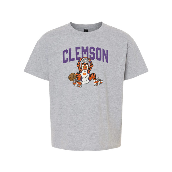 Clemson Youth Basketball Tiger Tee - MD GREY