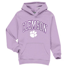 Clemson Youth Classic Hood Sweatshirt - LT PURPLE