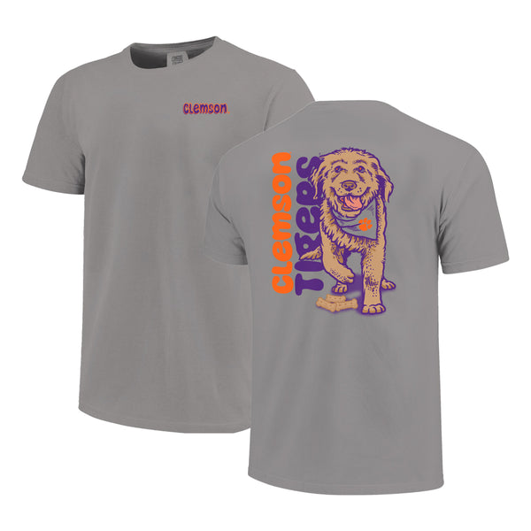 Clemson Youth Comfort Colors Puppy Treat Tee - DK GREY
