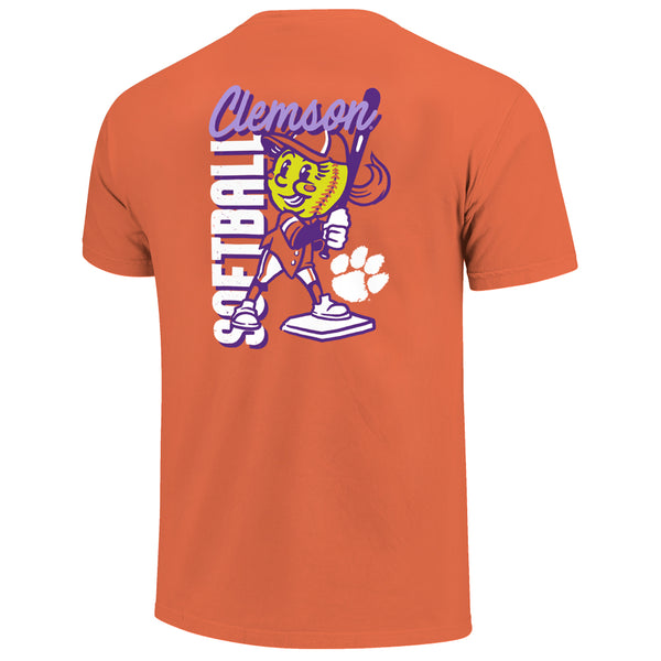 Clemson Youth Comfort Colors Softball Batter Tee