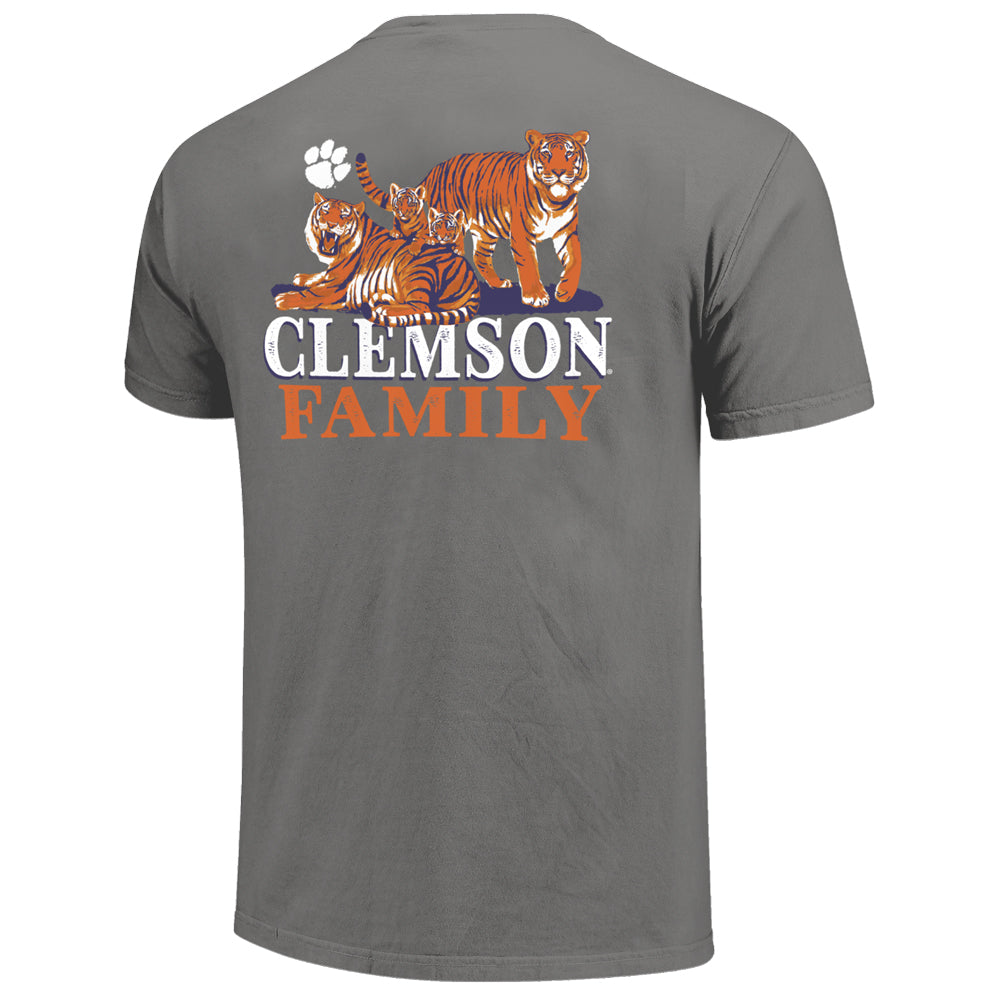 Clemson Youth Comfort Colors Tiger Family Tee - DK GREY