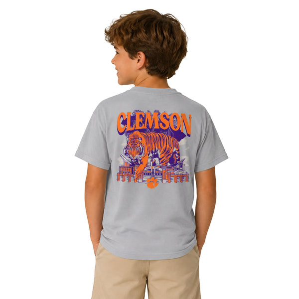 Clemson Youth Comfort Colors Tiger Stadium Tee