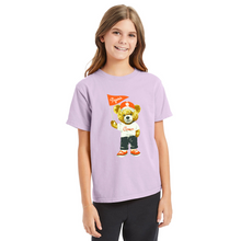 Clemson Comfort Wash Youth Flag Teddy Bear Tee - LT PURPLE