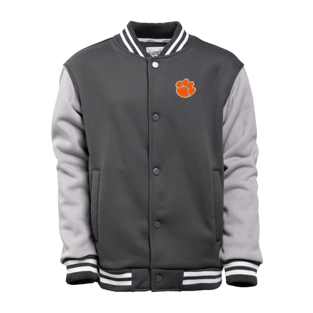 Clemson Youth Letterman Jacket - DK GREY