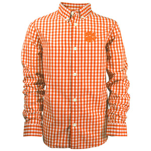 Clemson Youth Lucas Gingham Shirt