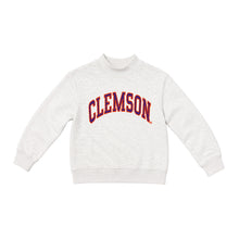 Clemson Youth Mock Neck Sweatshirt - LT GREY