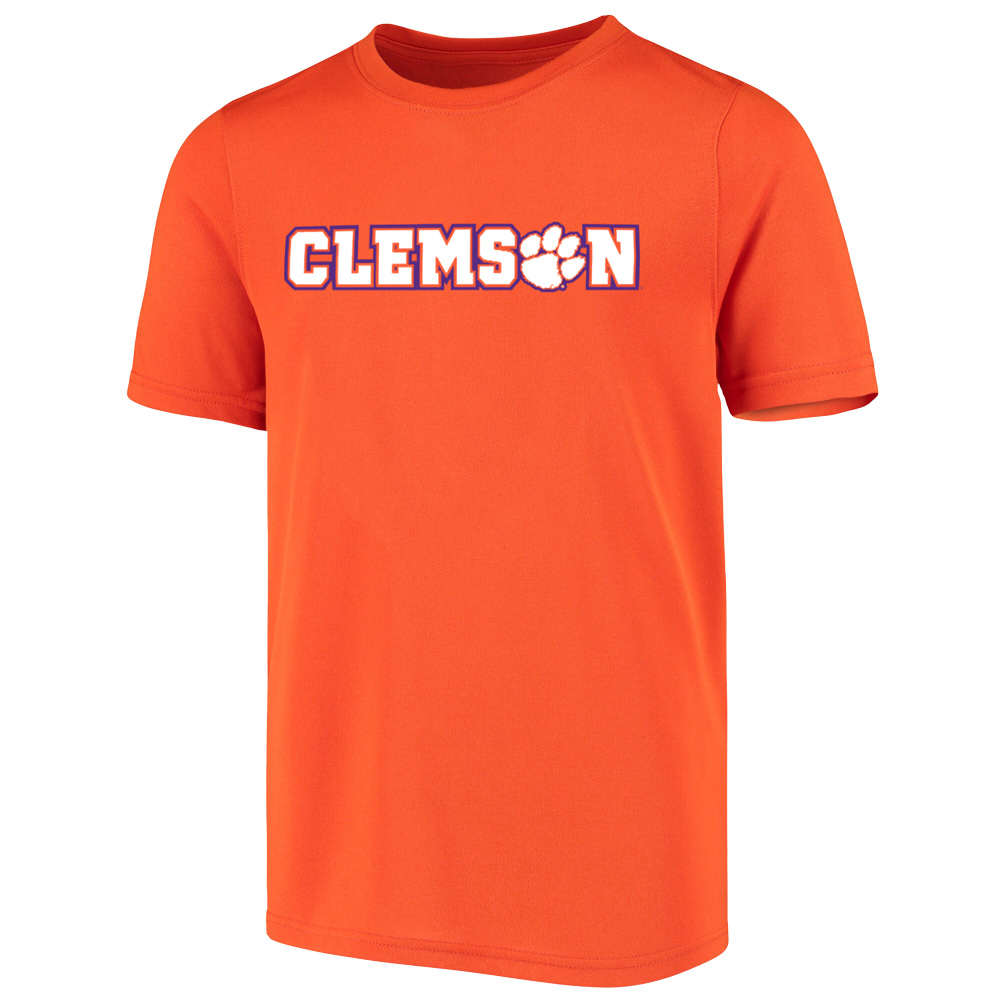 Clemson Youth Paw Hammer Tee - ORANGE