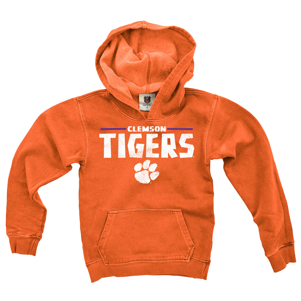 Clemson Youth Pigment Dye Hoodie 
