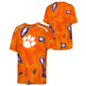 Clemson Youth Polyester Endzone Tee - ORANGE