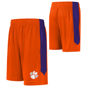 Clemson Youth Polyester Shorts - ORANGE