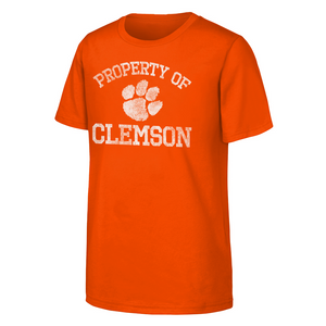 Clemson Youth Property of Clemson Tee - ORANGE
