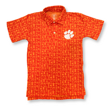 Clemson Youth Shadow Paw Polo - ORANGE