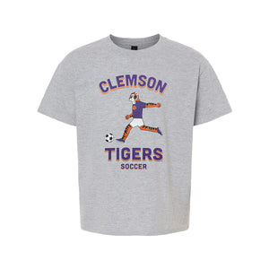 Clemson Youth Soccer Tiger Tee - MD GREY