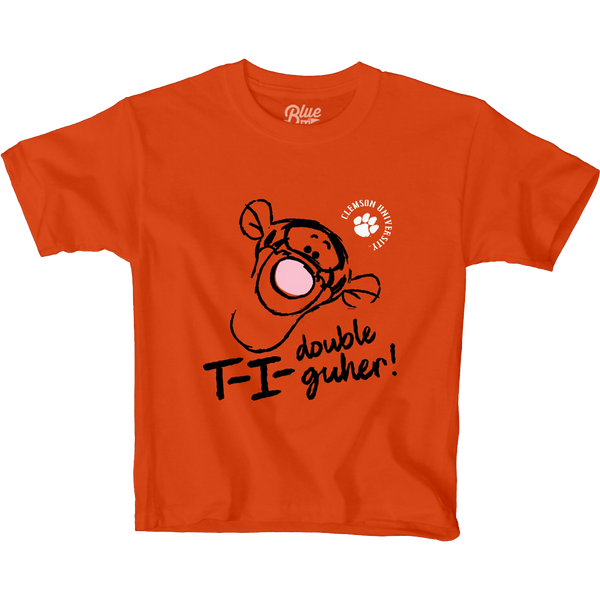 ☆KIRSH☆ Uni Youth Hostel Graphic T-Shirt Orange Clemson Youth T-I-Double-Guh-Er Tees