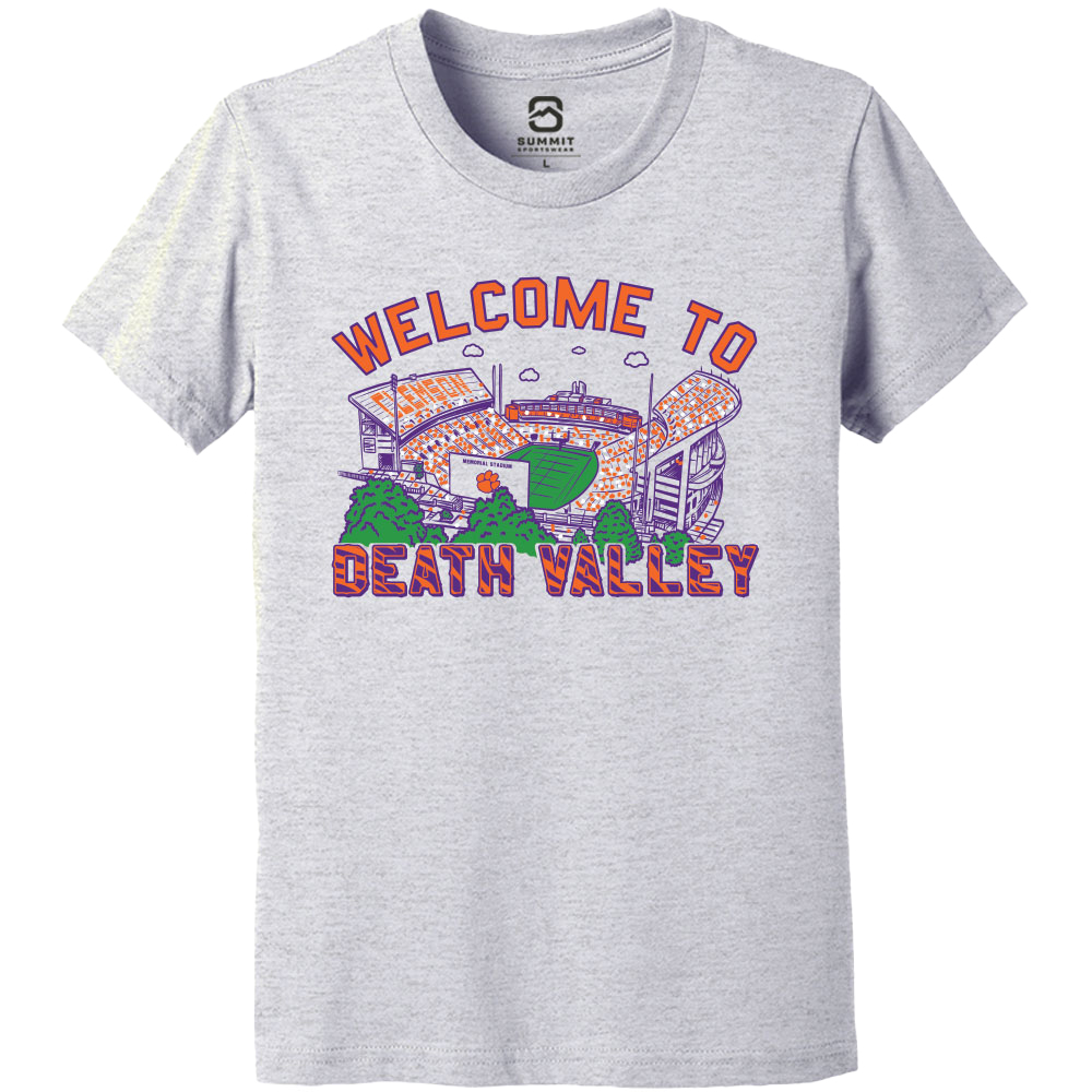Clemson Youth Welcome to Death Valley Tee - MD GREY