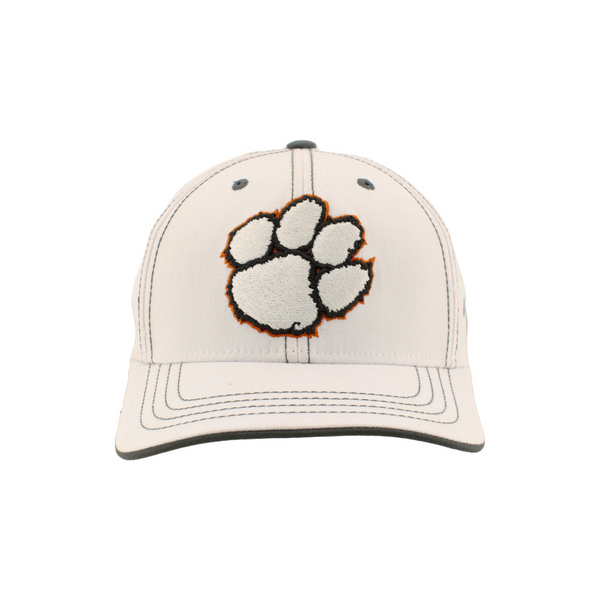 Clemson Zephyr Grey Ghost Paw Cap - WHITE