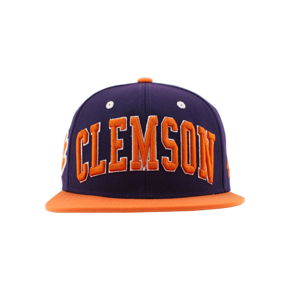 Clemson Zephyr Z11 Flat Bill Arch Cap - PURPLE