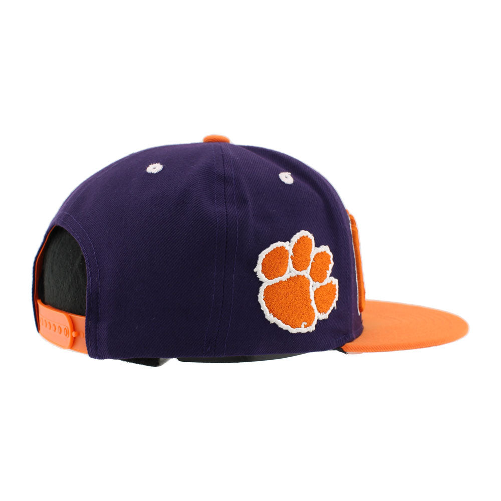 Clemson Zephyr Z11 Flat Bill Arch Cap - PURPLE