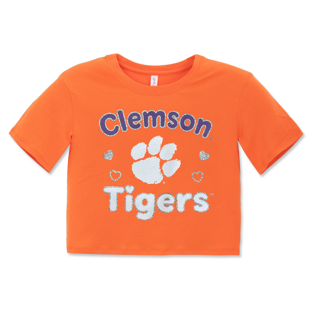 Clemson ZooZatz Girls Clemson Tigers Tee - ORANGE