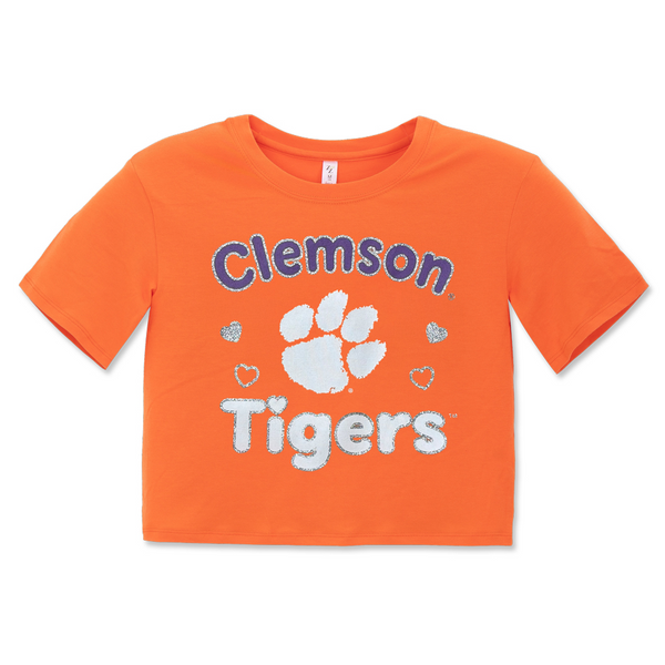 Clemson ZooZatz Girls Clemson Tigers Tee - ORANGE